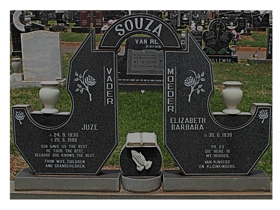 SOUZA Juze 1930-1988 &amp; Elizabeth Barbara 1938-