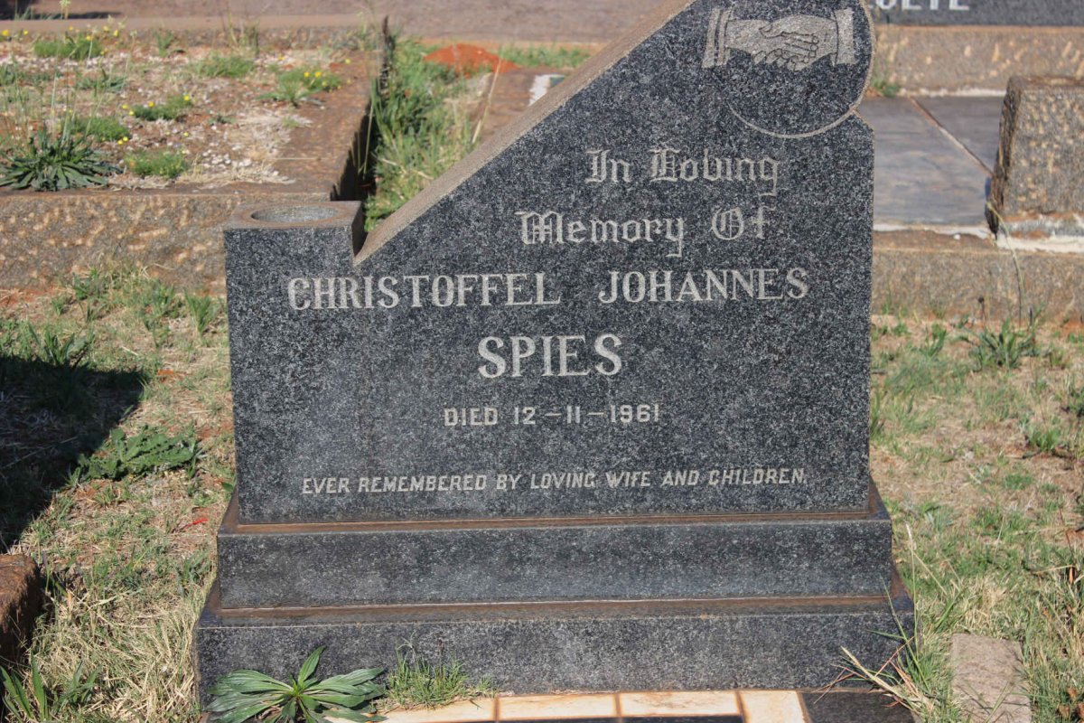 SPIES Christoffel Johannes -1961