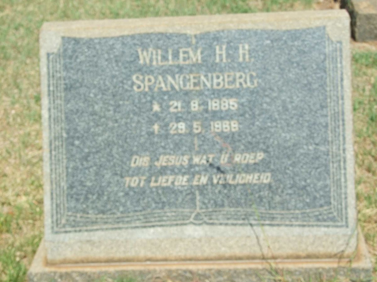 SPANGENBERG Willem H.H. 1885-1968