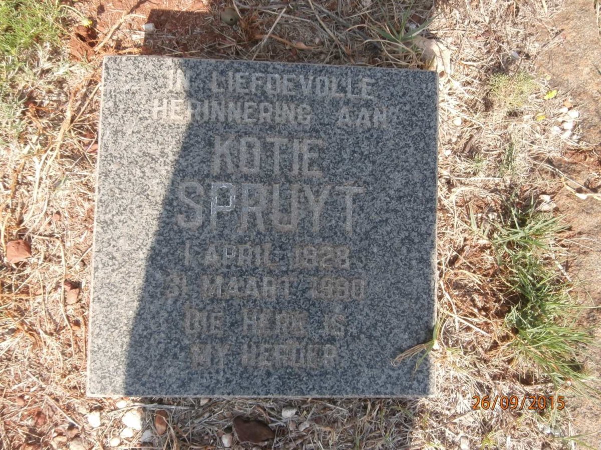 SPRUYT Kotie 1928-19?0