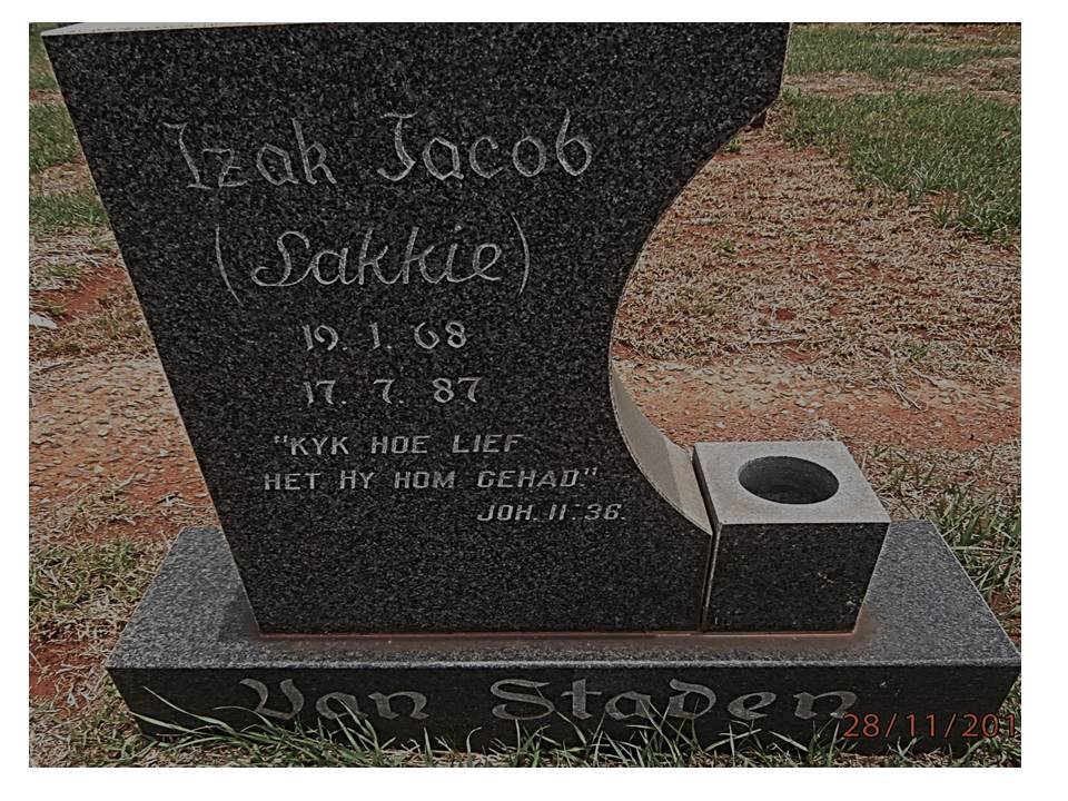 STADEN Izak Jacob, van 1968-1987