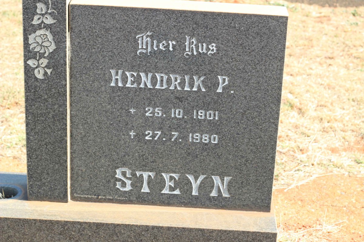 STEYN Hendrik P. 1901-1980