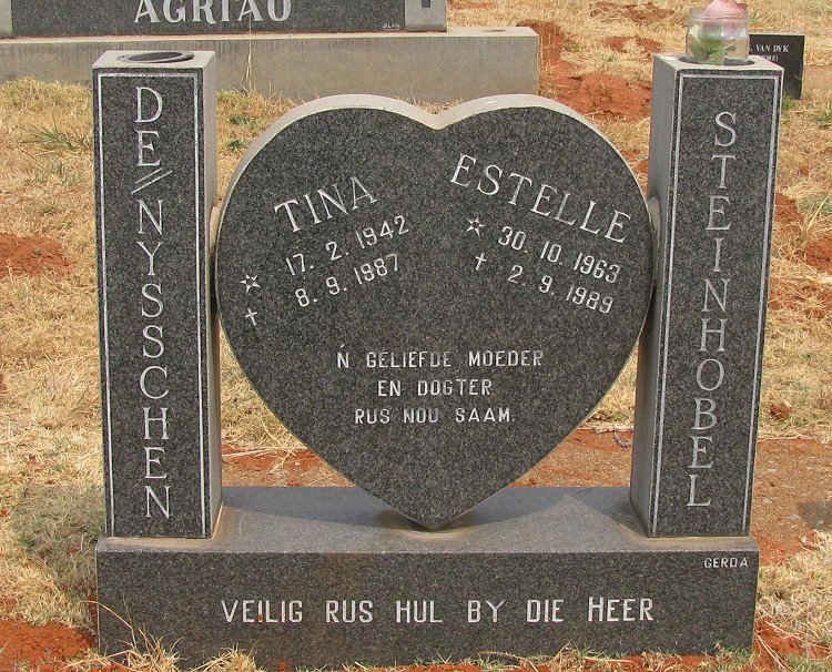 STEINHOBEL Estelle 1963-1989 :: DE NYSSCHEN Tina 1942-1987