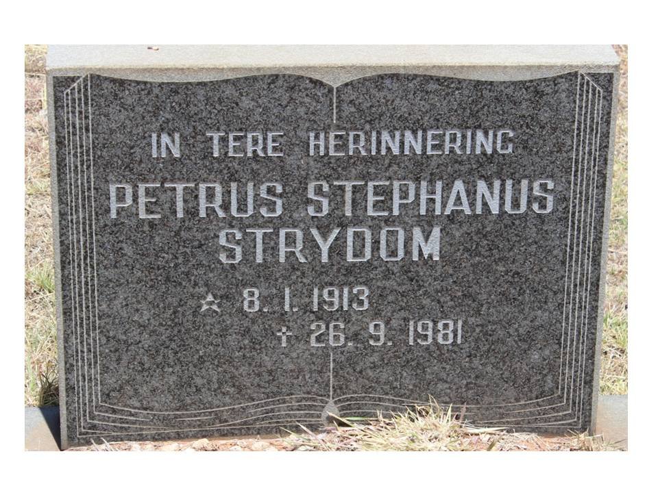 STRYDOM Petrus Stephanus 1913-1981