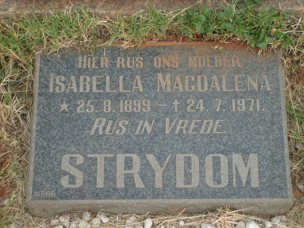 STRYDOM Isabella Magdalena 1899-1971
