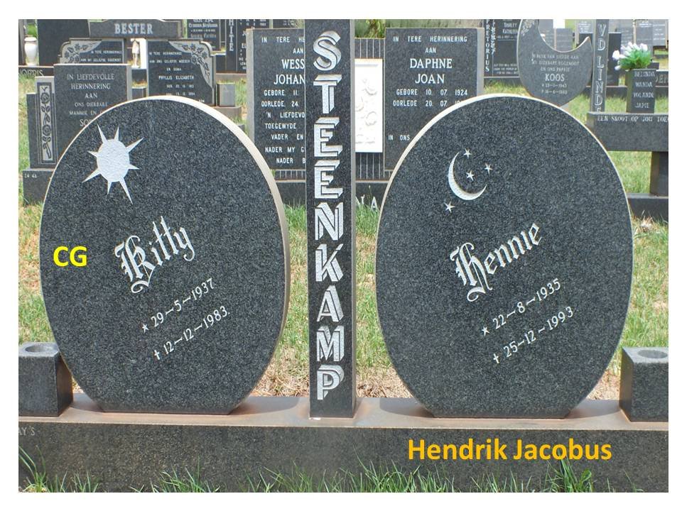 STEENKAMP Hendrik Jacobus 1935-1993 &amp; C.G. 1937-1983