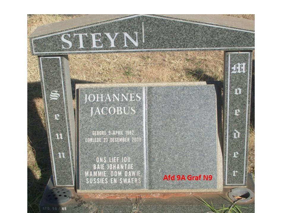 STEYN Johannes Jacobus 1982-2000