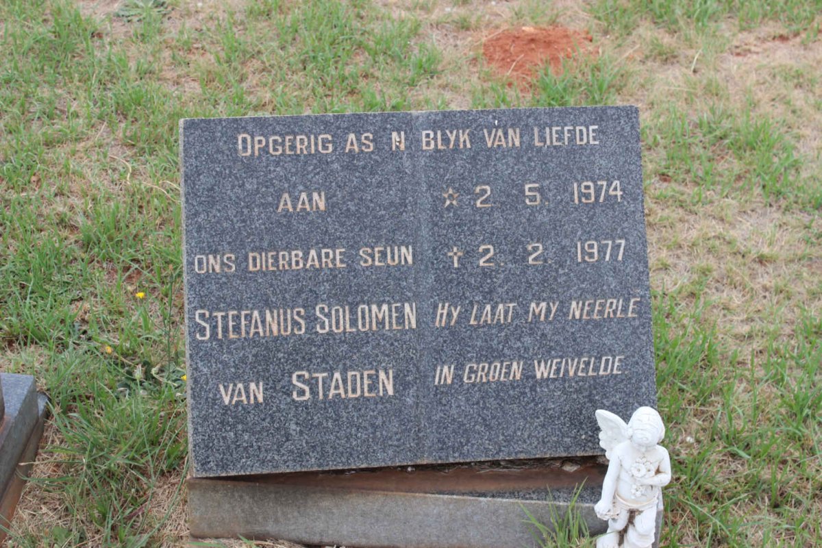 STADEN Stefanus Solomen, van 1974-1977