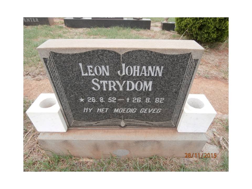STRYDOM Leon Johann 1952-1982