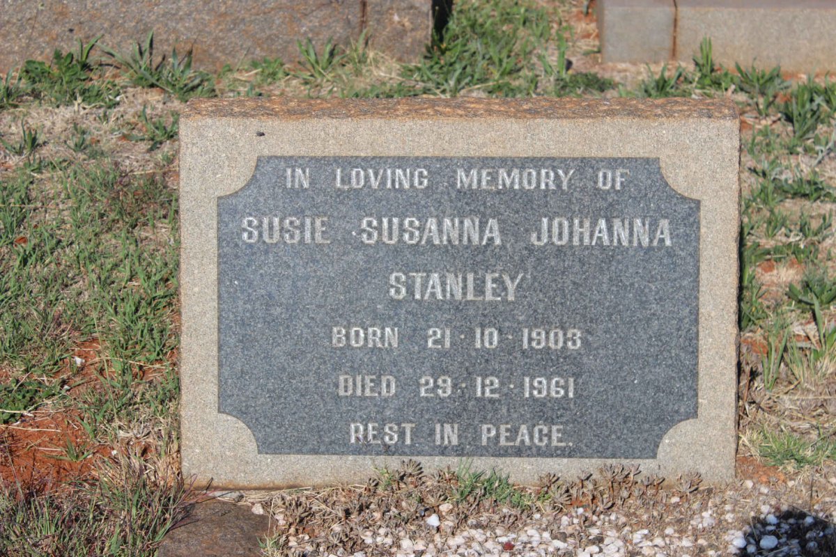 STANLEY Susanna Johanna 1903-1961