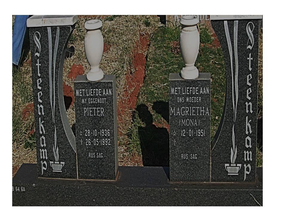 STEENKAMP Pieter 1936-1992 &amp; Magrietha 1951-