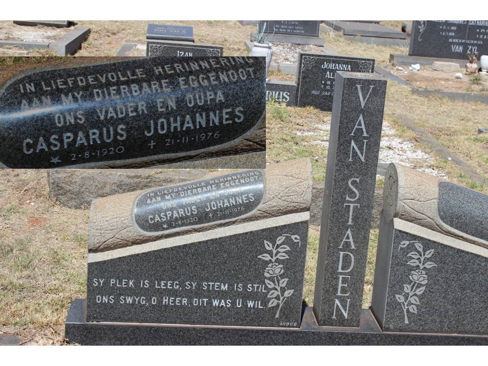 STADEN Casparus Johannes, van 1920-1976
