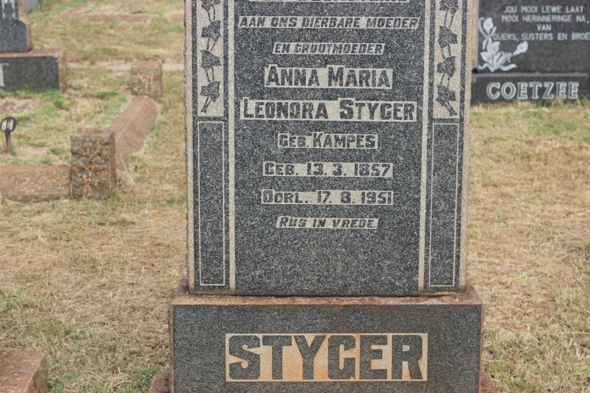 STYGER Anna Maria Leonora nee KAMPES 1857-1951