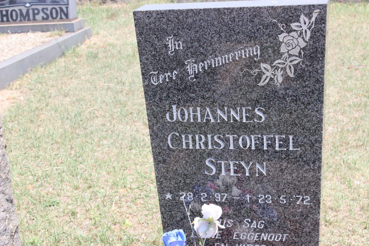 STEYN Johannes Christoffel 1997-1972