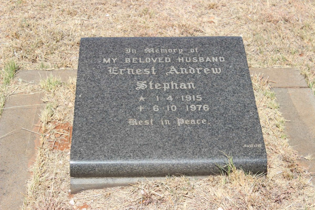 STEPHAN Ernest Andrew 1915-1976