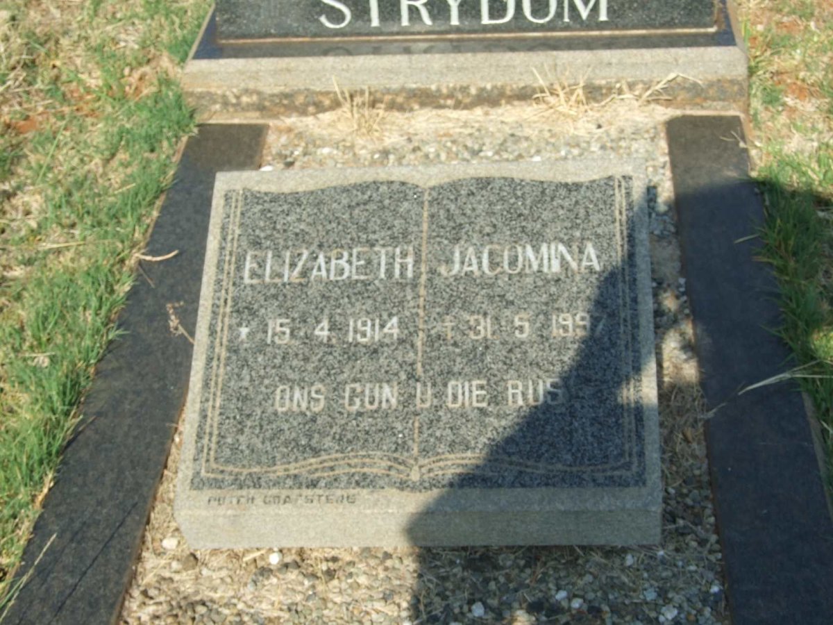 STRYDOM Elizabeth Jacomina 1914-1997