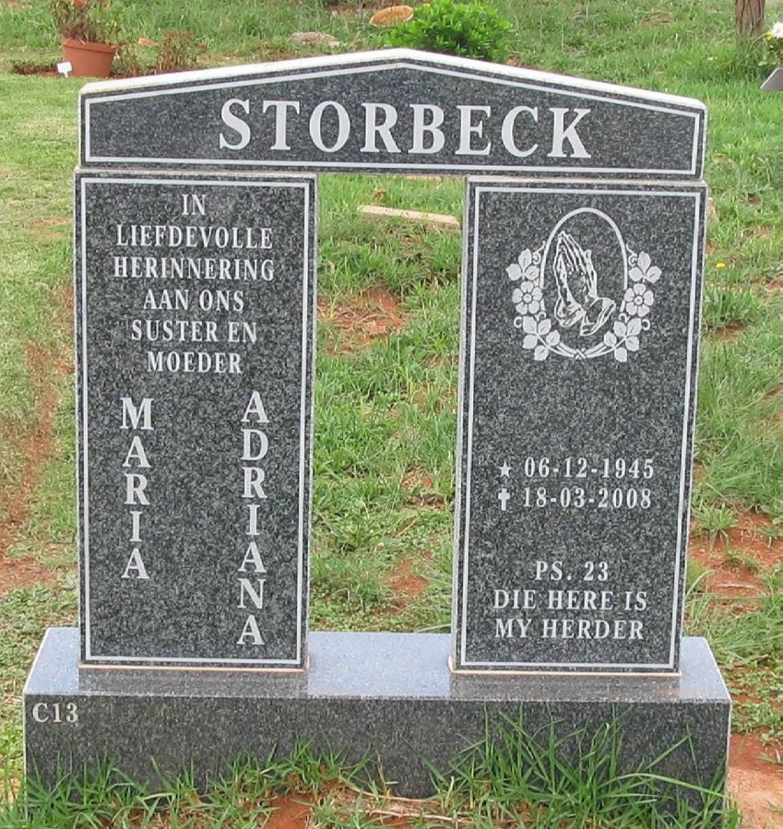 STORBECK Maria Adriana 1945-2008
