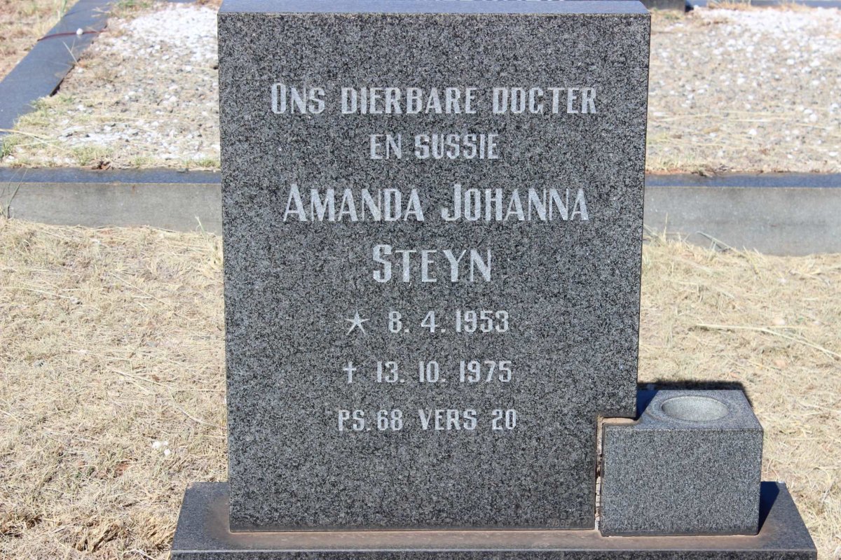 STEYN Amanda Johanna 1953-1975