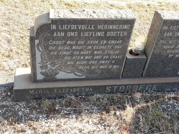 STORBECK Maria Elizabeth 1954-1967