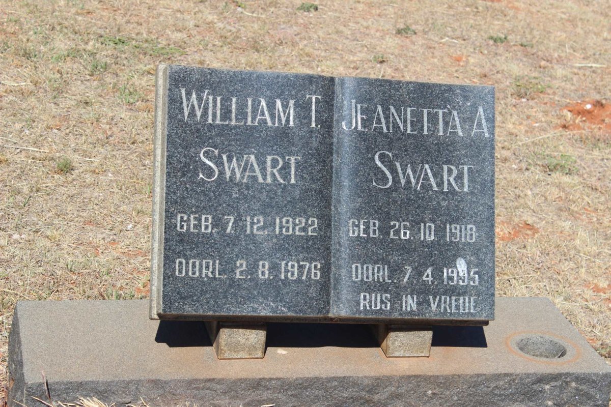 SWART William T. 1922-1976 &amp; Jeanetta A. 1918-1995