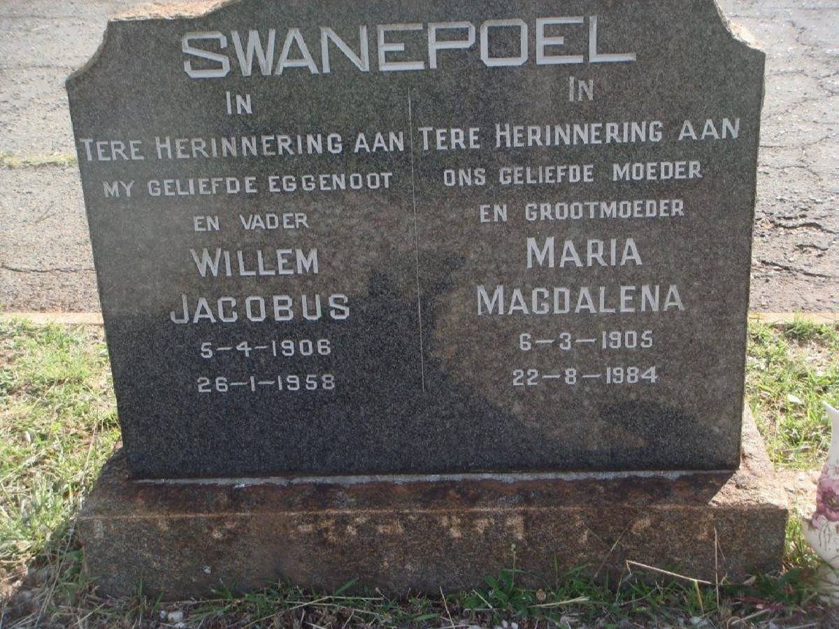 SWANEPOEL Willem Jacobus 1906-1958 &amp; Maria Magdalena 1905-1984