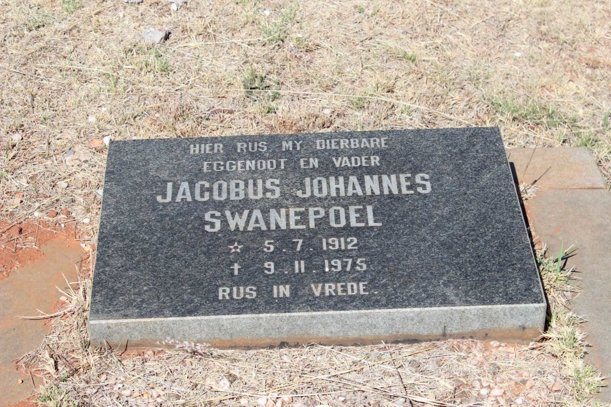 SWANEPOEL Jacobus Johannes 1912-1975