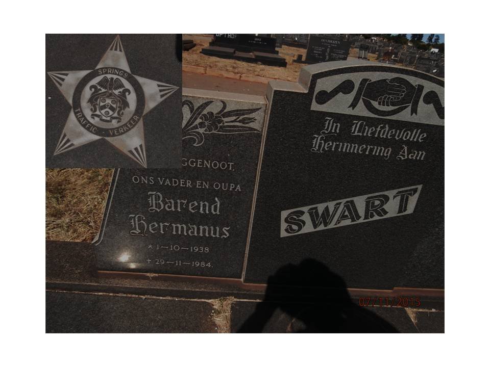 SWART Barend Hermanus 1938-1984