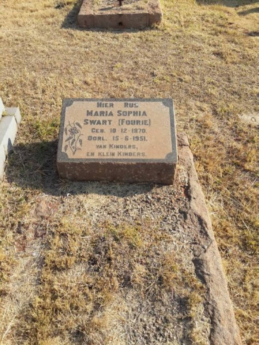 SWART Maria Sophia nee FOURIE 1870-1951