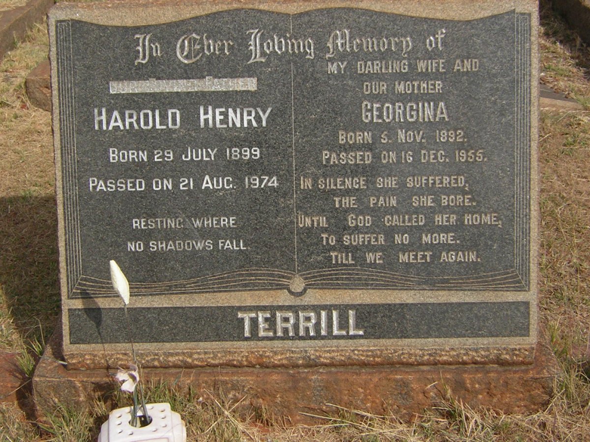 TERRILL Harold Henry 1899-1974 &amp; Georgina 1892-1955