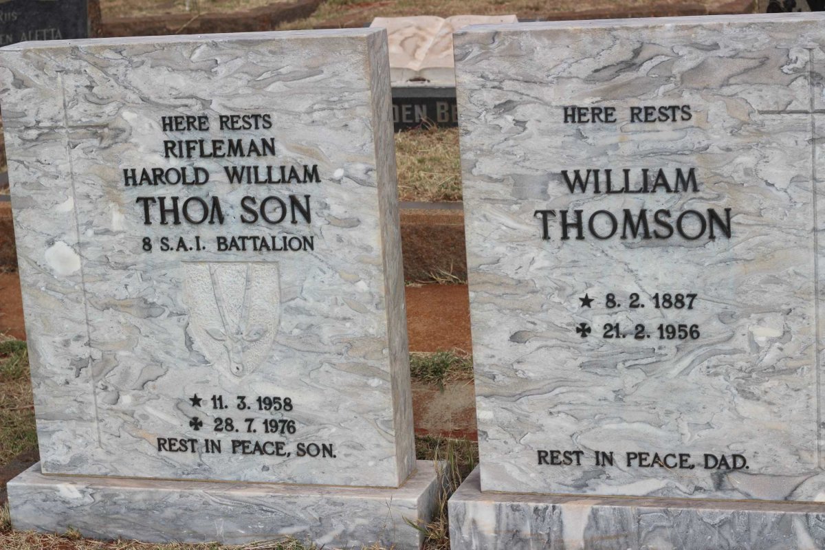 THOMSON William 1887-1956 :: THOMSON Harold William 1958-1976