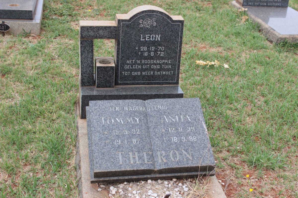 THERON Tommy 1932-1987 &amp; Anita 1939-1988