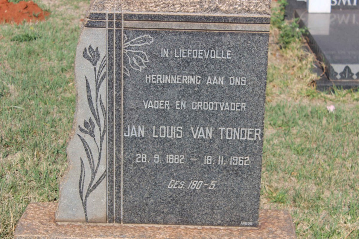 TONDER Jan Louis, van 1882-1962