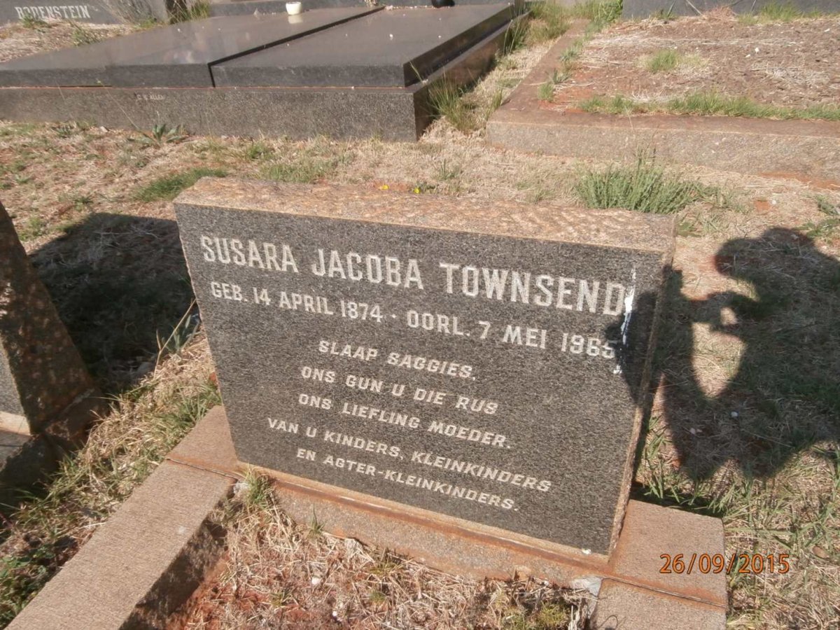 TOWNSEND Susara Jacoba 1874-1965