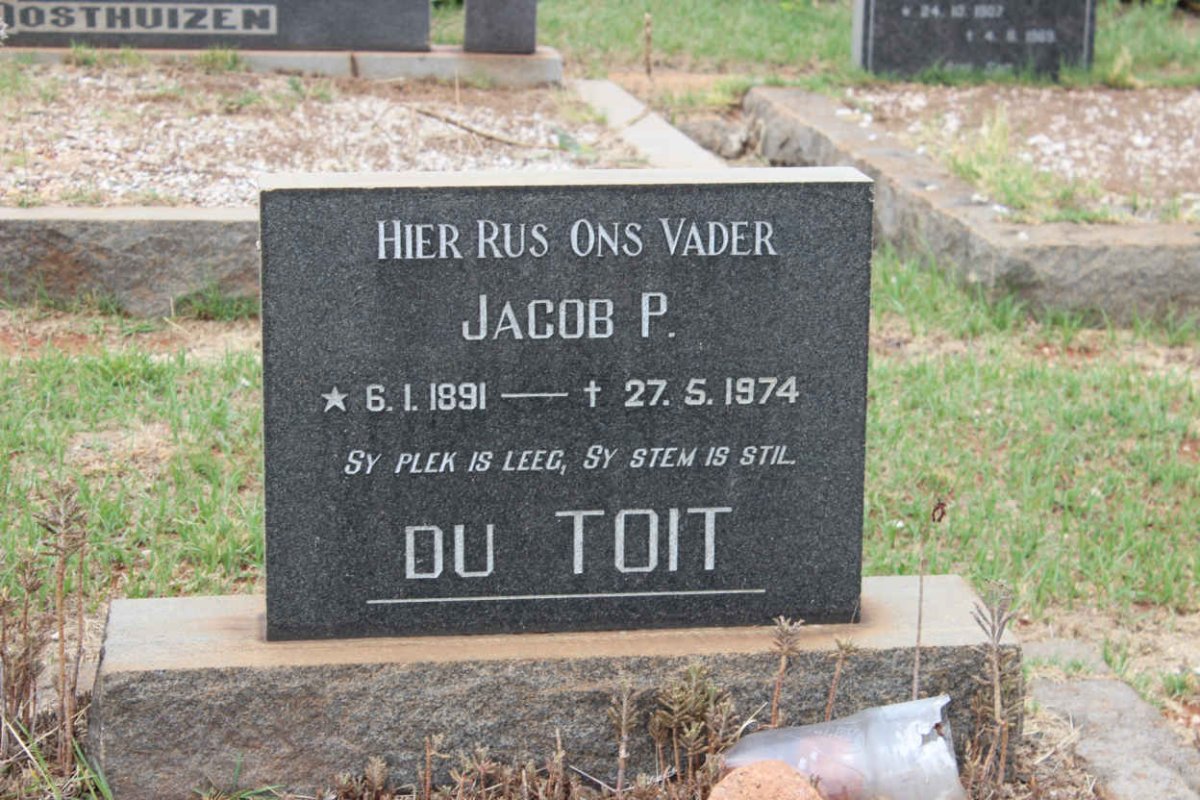TOIT Jacob P., du 1891-1974