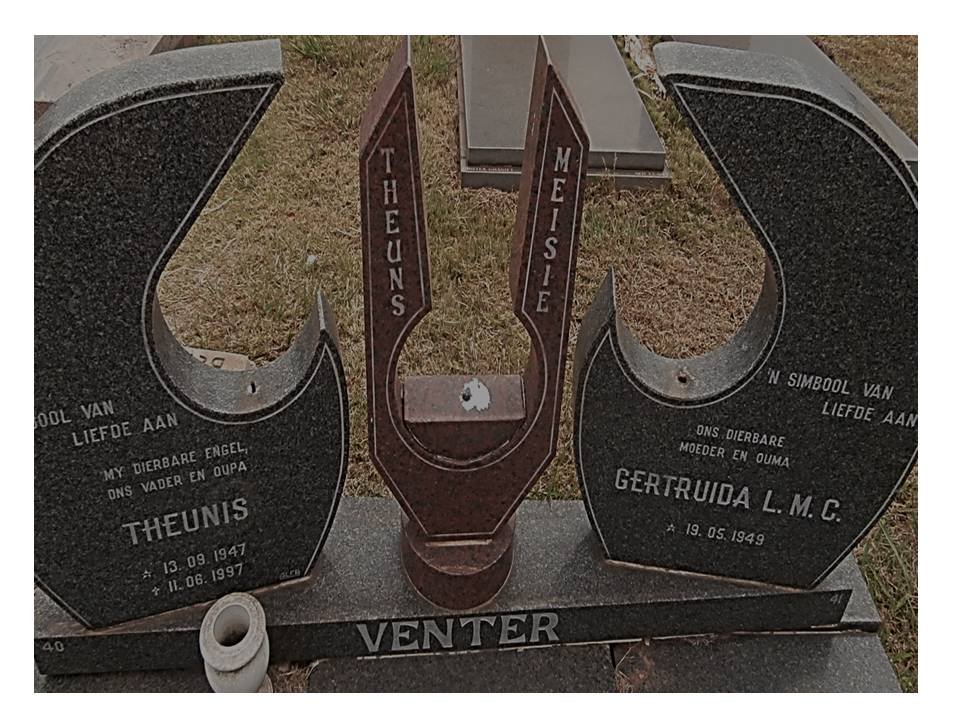 VENTER Theunis 1947-1997 &amp; Gertruida L.M.C. 1949-