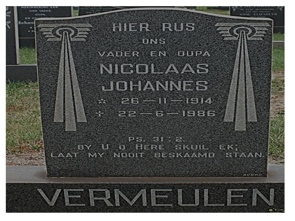 VERMEULEN Nicolaas Johannes 1914-1986