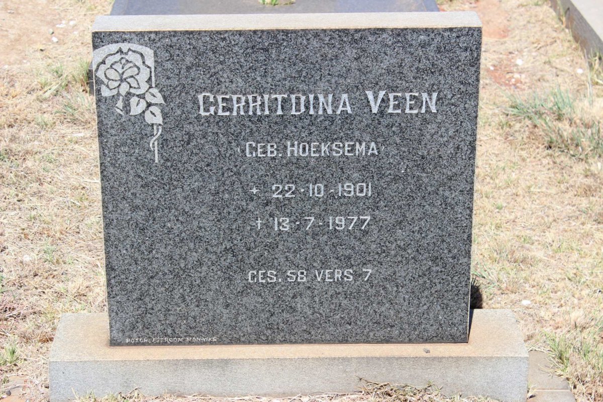 VEEN Gerritdina nee HOEKSEMA 1901-1977