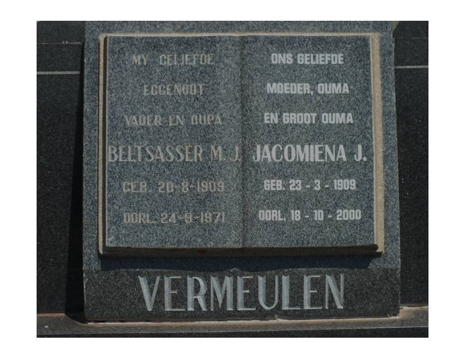VERMEULEN Beltasser M.J. 1909-1971 &amp; Jacomiena J. 1909-2000