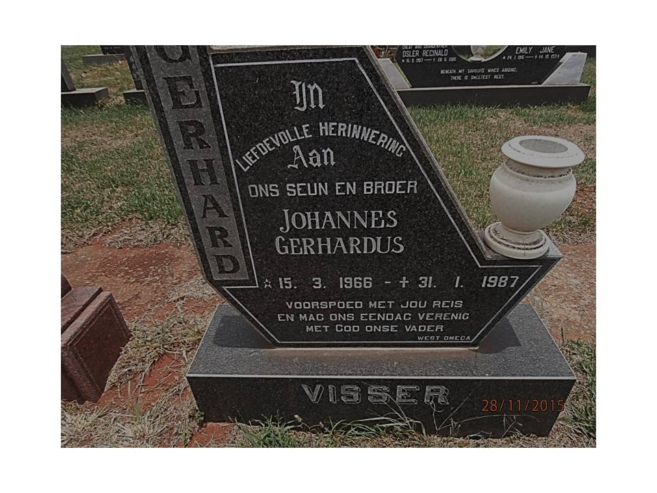 VISSER Johannes Gerhardus 1966-1987