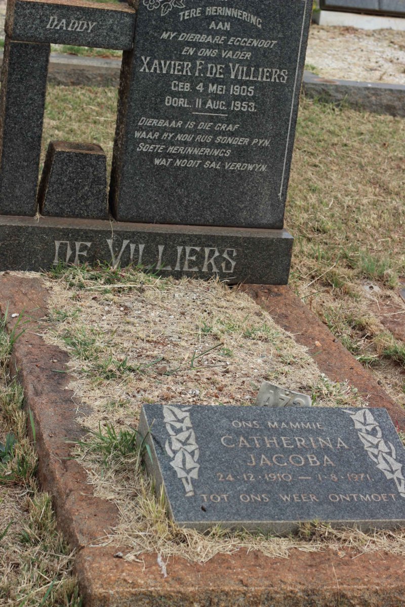 VILLIERS Xavier F., de 1905-1953 &amp; Catherina Jacoba 1910-1971