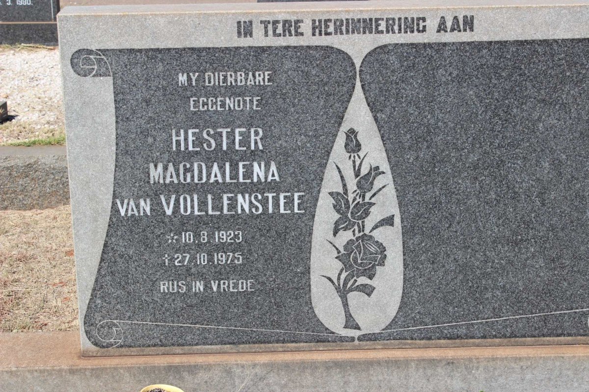 VOLLENSTEE Hester Magdalena, van 1923-1975