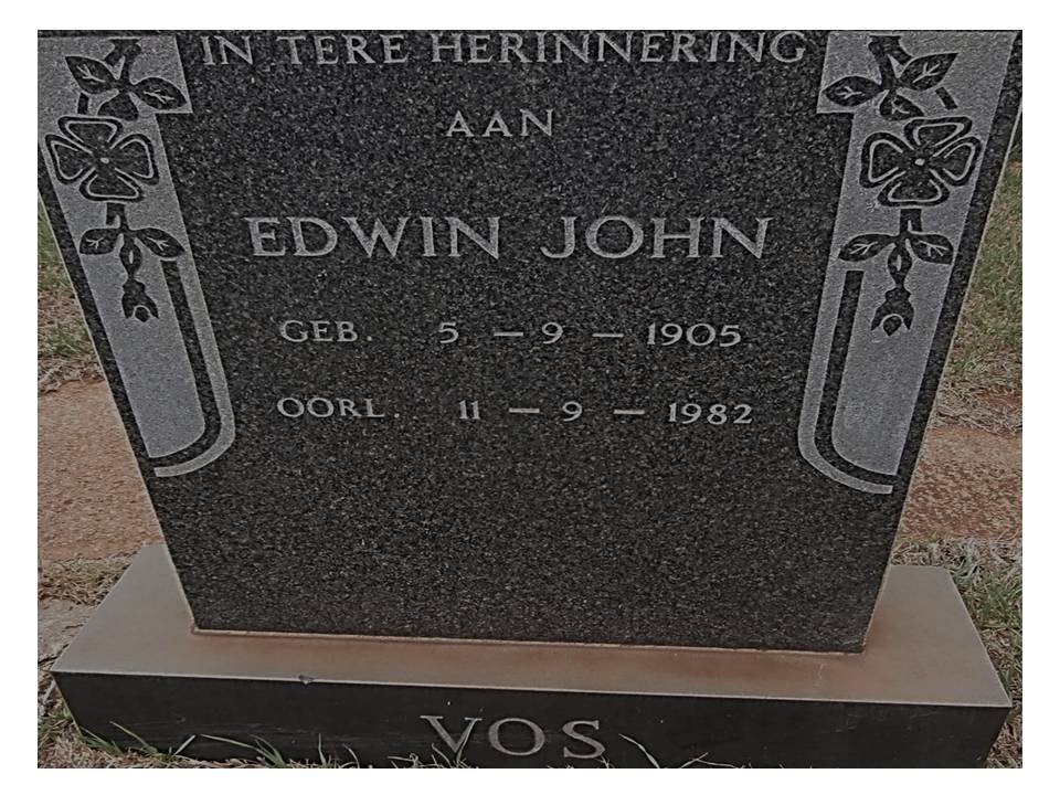 VOS Edwin John 1905-1982