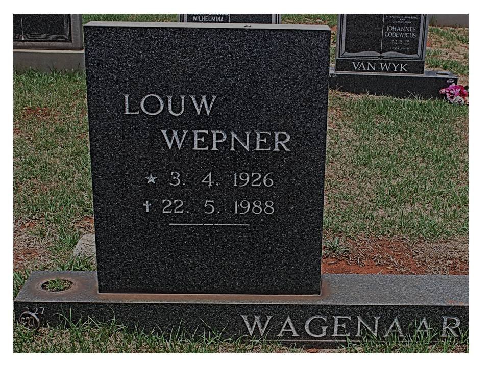 WAGENAAR Louw Wepner 1926-1988