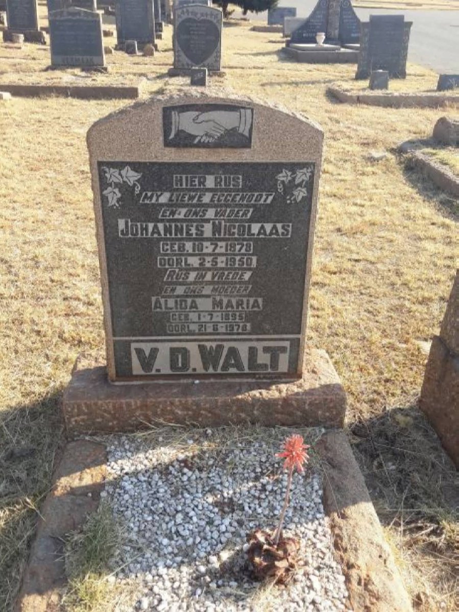 WALT Johannes Nicolaas, v.d. 1878-1950 &amp; Alida Maria 1895-1974