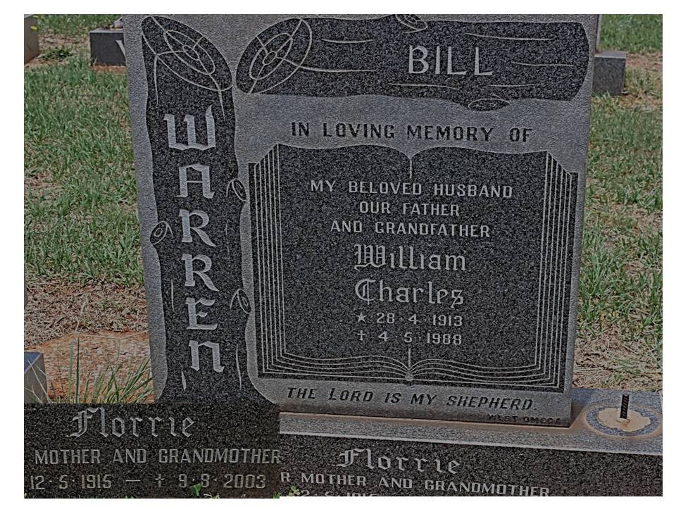 WARREN William Charles 1913-1988 &amp; Florrie 1915-2003