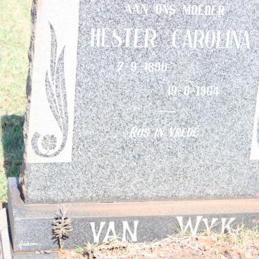 WYK Hester Carolina, van 1890-1964