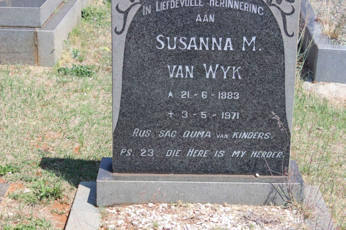 WYK Susanna M., van 1883-1971