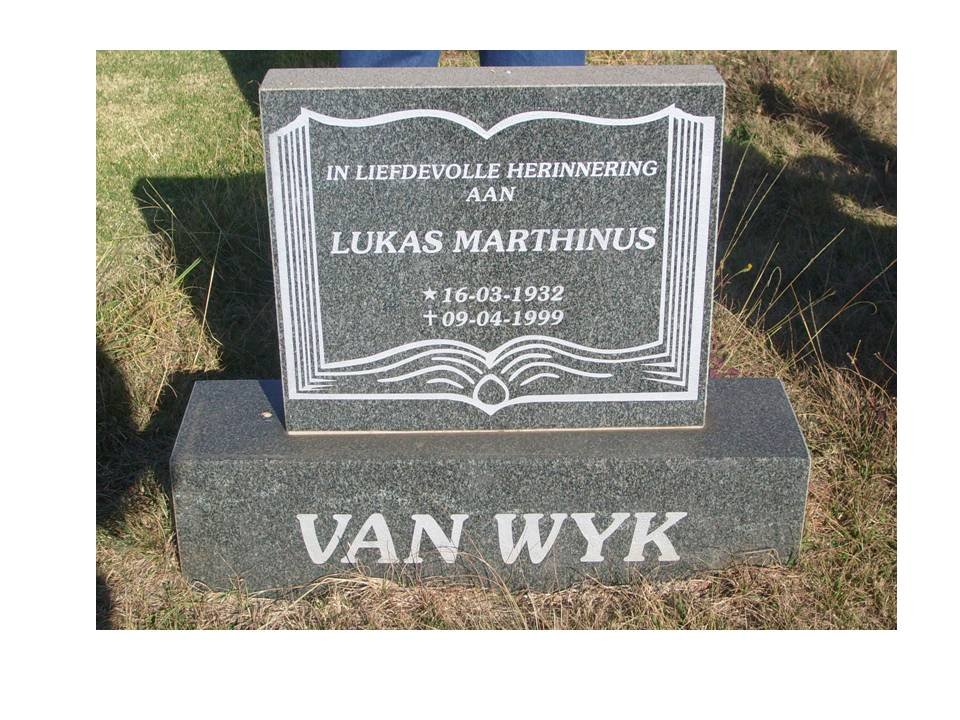 WYK Lukas Marthinus, van 1932-1999