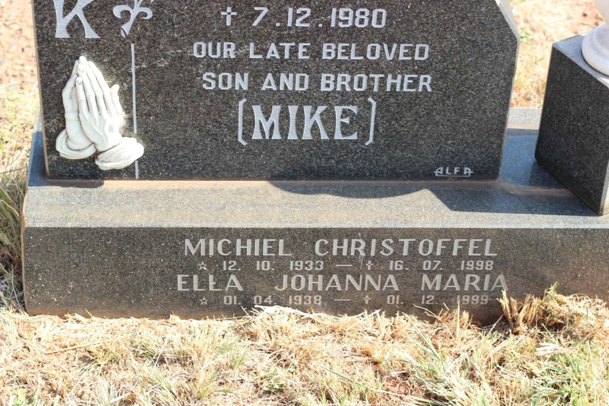 WYK Michiel Christoffel, van 1933-1998 &amp; Ella Johanna Maria 1938-1999 :: VAN WYK Michiel Christoffel 1959-1980 _2