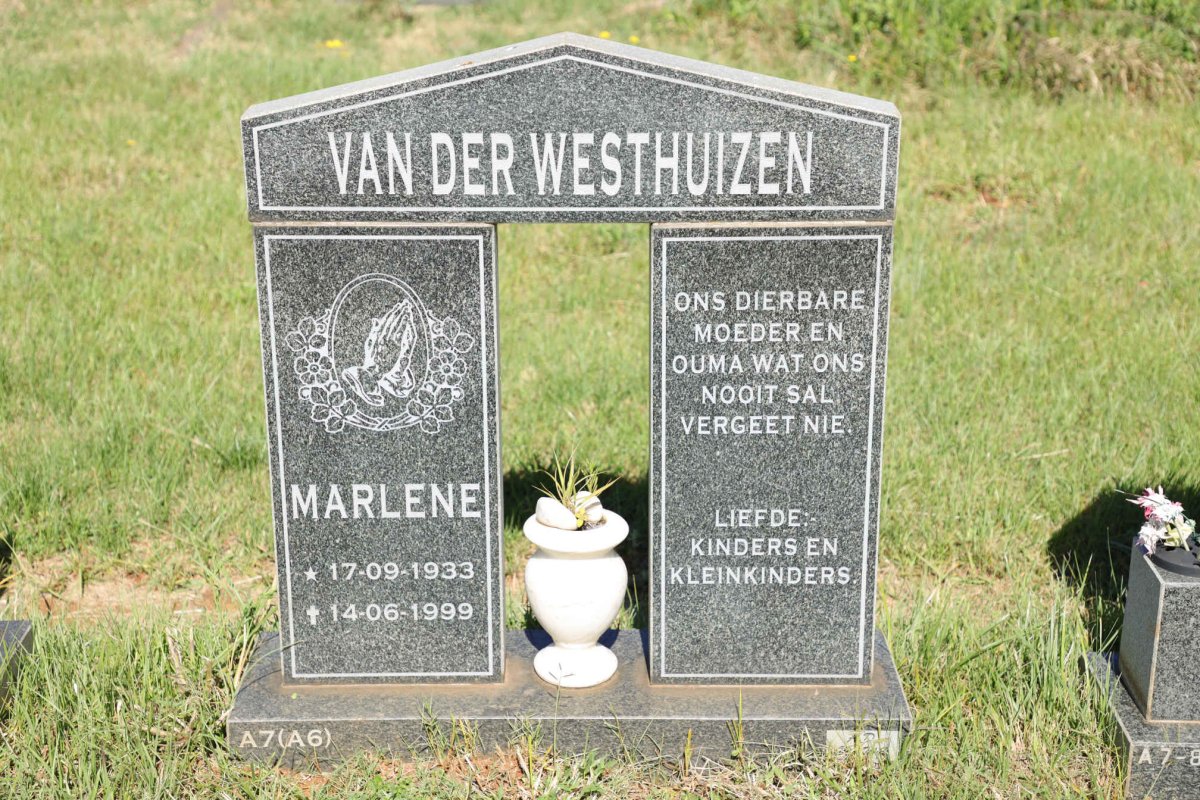 WESTHUIZEN Marlene, van der 1933-1999